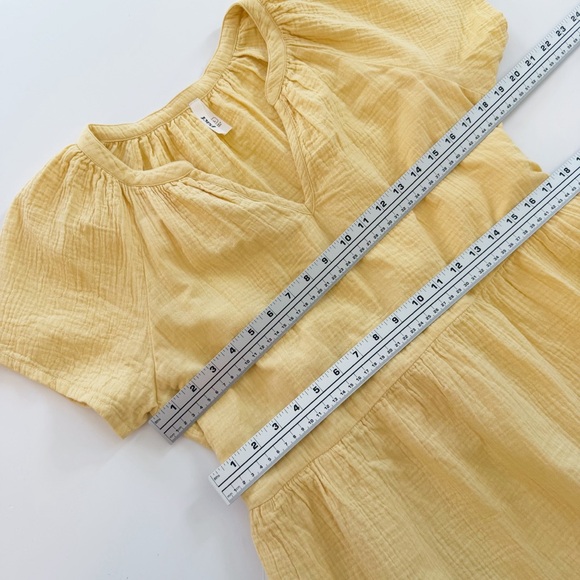 Pact Dress Womens Large Organic Coastal Double Gauze Yellow Midi - Picture 3 of 10